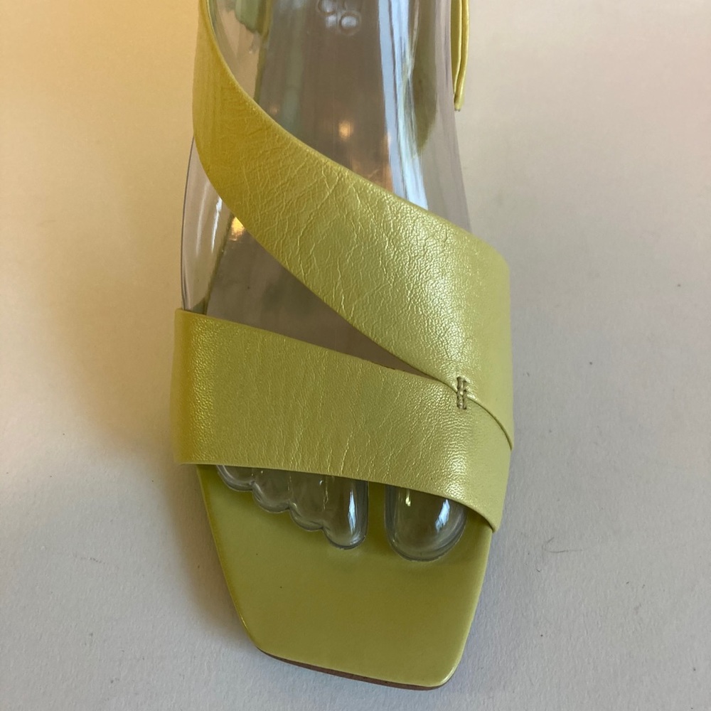 New Franco Sarto Green Square Toe Wedge Sandals size 7 - Picture 5 of 11